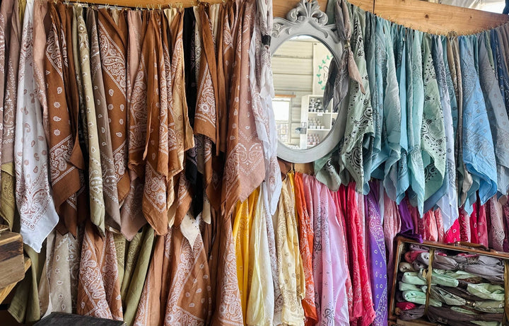 Terracotta Hues Hand Dyed Bandanas - obligato