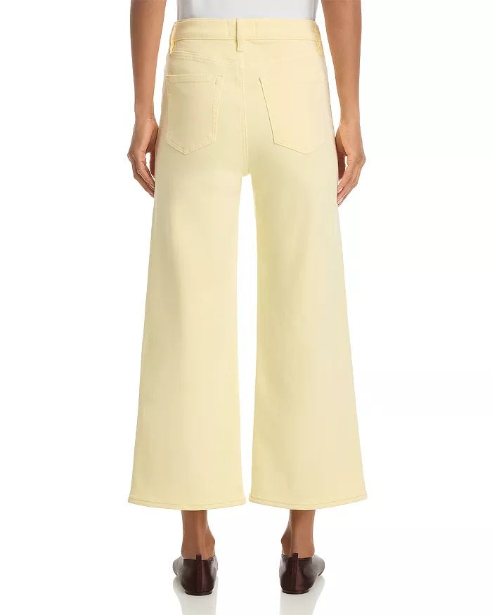 The Anchor High Rise Wide Leg Ankle Jeans in Lemon - obligato