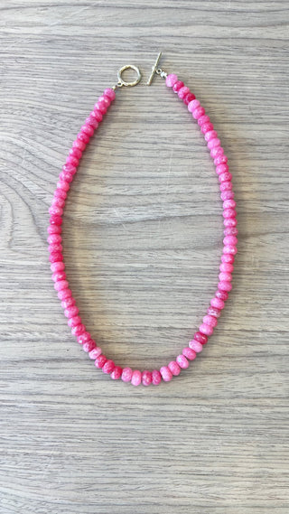 The Candice Necklace in Strawberry Pink - obligato