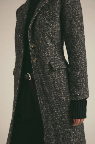 The City Coat in Black Multi - obligato