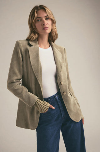 The City Corduroy Blazer - Eucalyptus - obligato