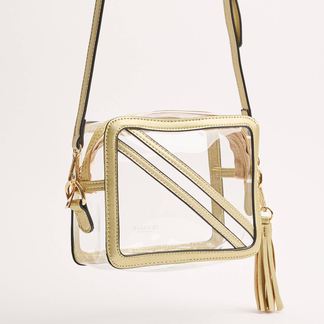 The Cline Gold Clear Stadium Crossbody - obligato