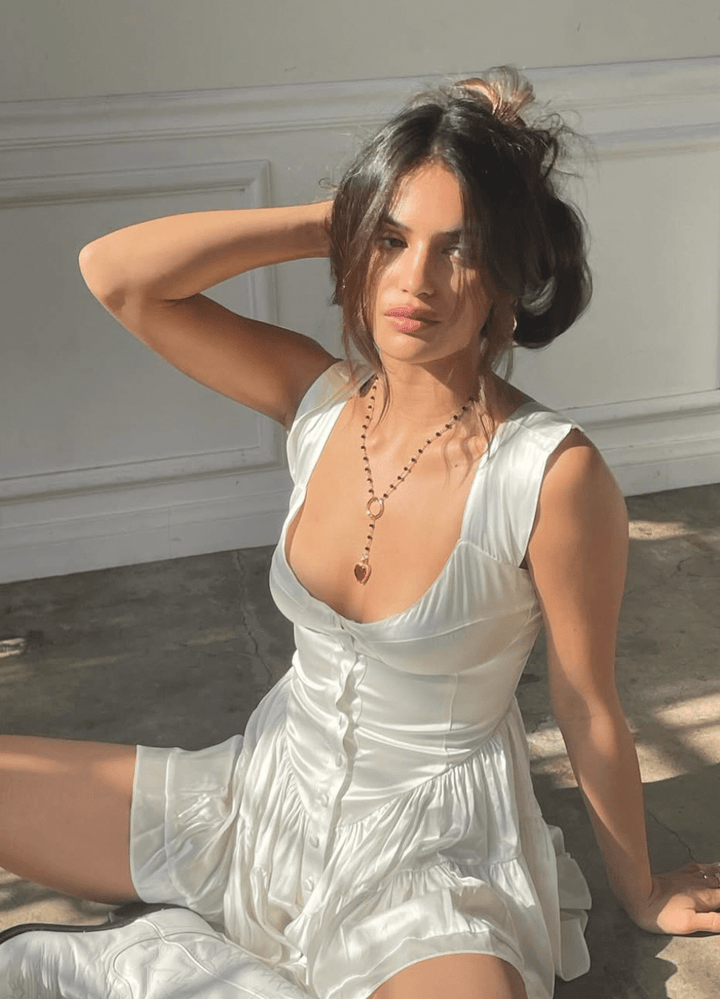 The Elisabeth Romper Dress in White XS - obligato