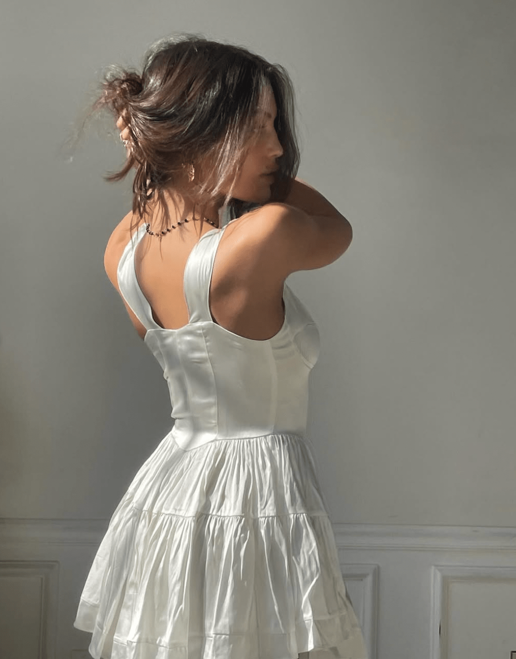 The Elisabeth Romper Dress in White XS - obligato