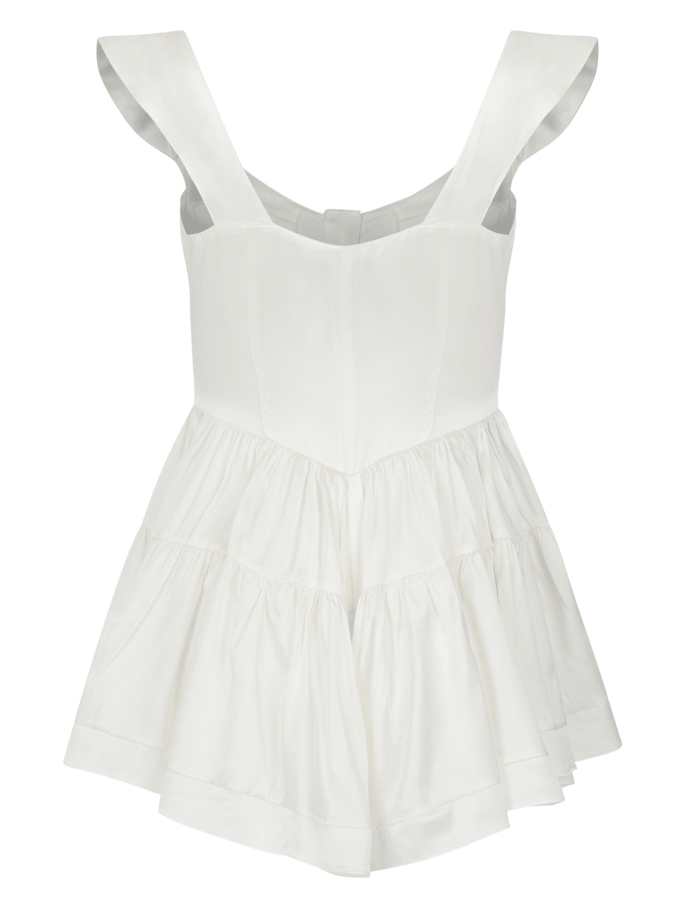 The Elisabeth Romper Dress in White XS - obligato