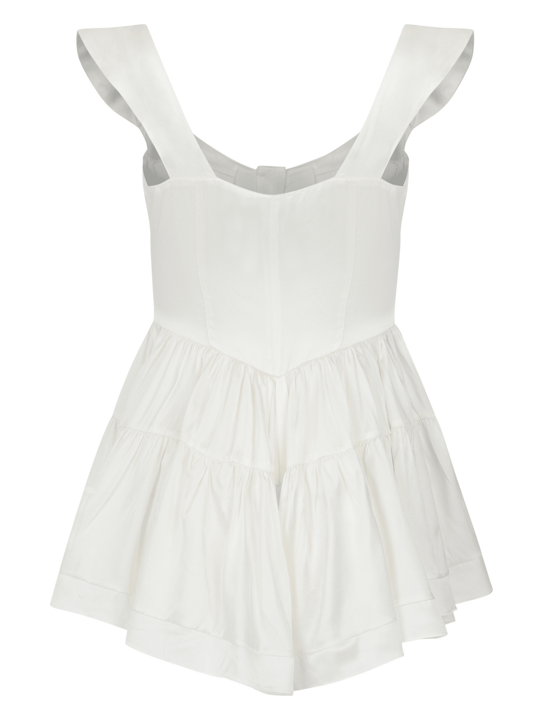 The Elisabeth Romper Dress in White XS - obligato