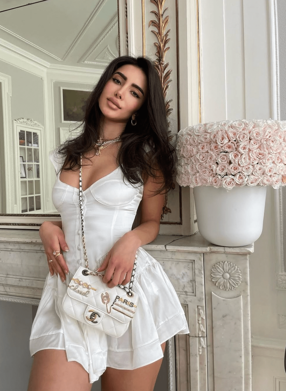 The Elisabeth Romper Dress in White XXS - obligato