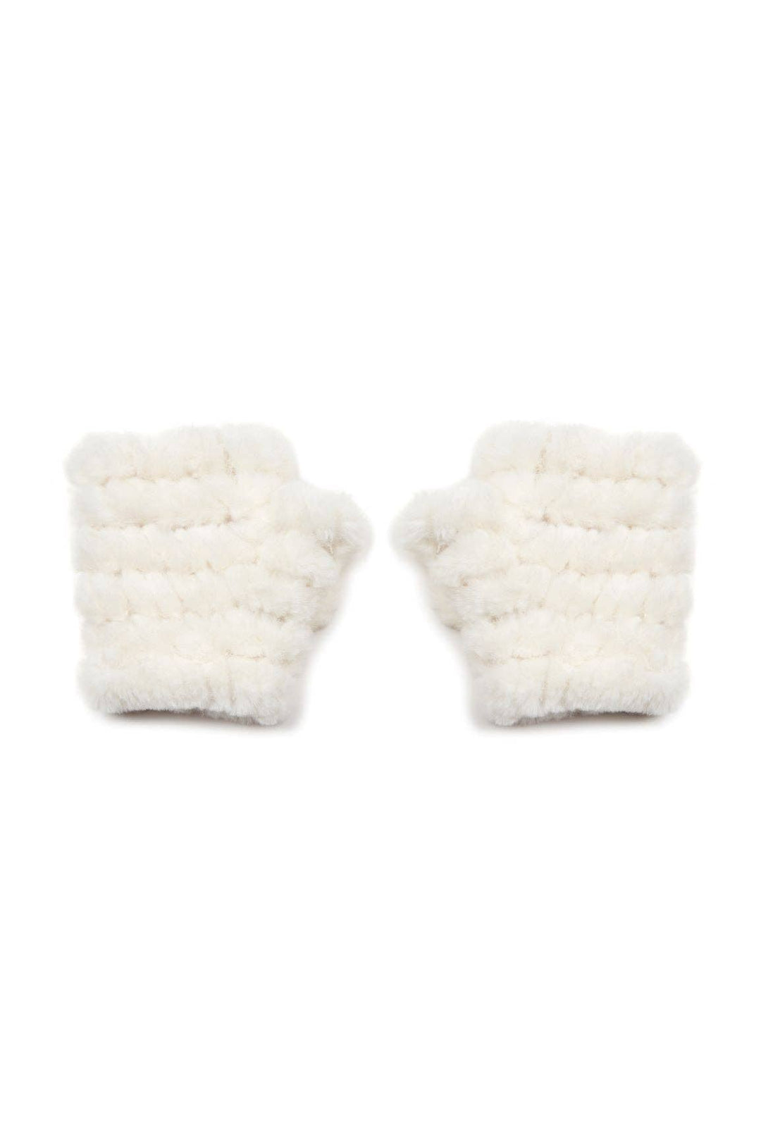 The Faux Fur Mandy Mitten - Ivory: Ivory / OS - obligato