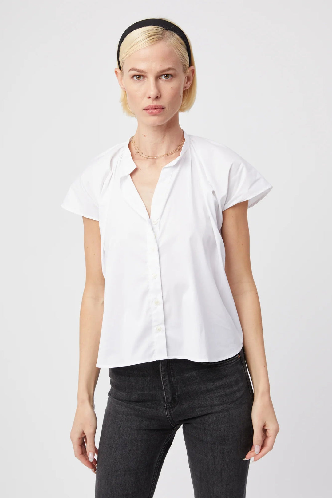 The Flutter Shoulder Short Sleeve Shirt - obligato