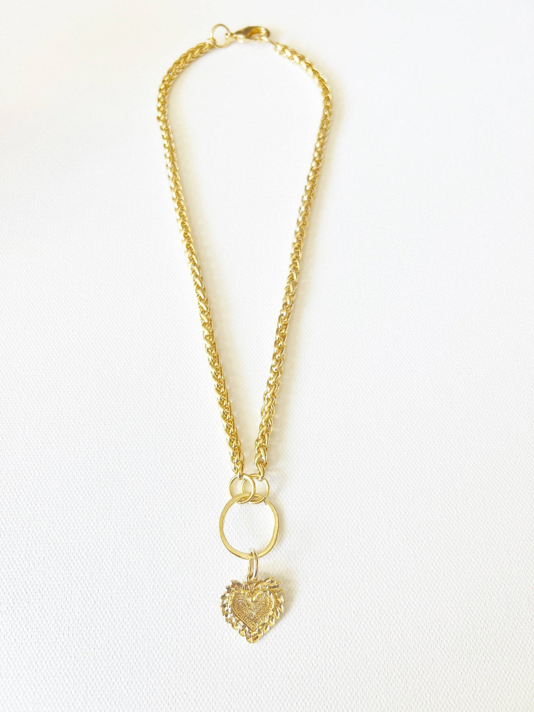 The Gold Heart Charm Necklace - obligato