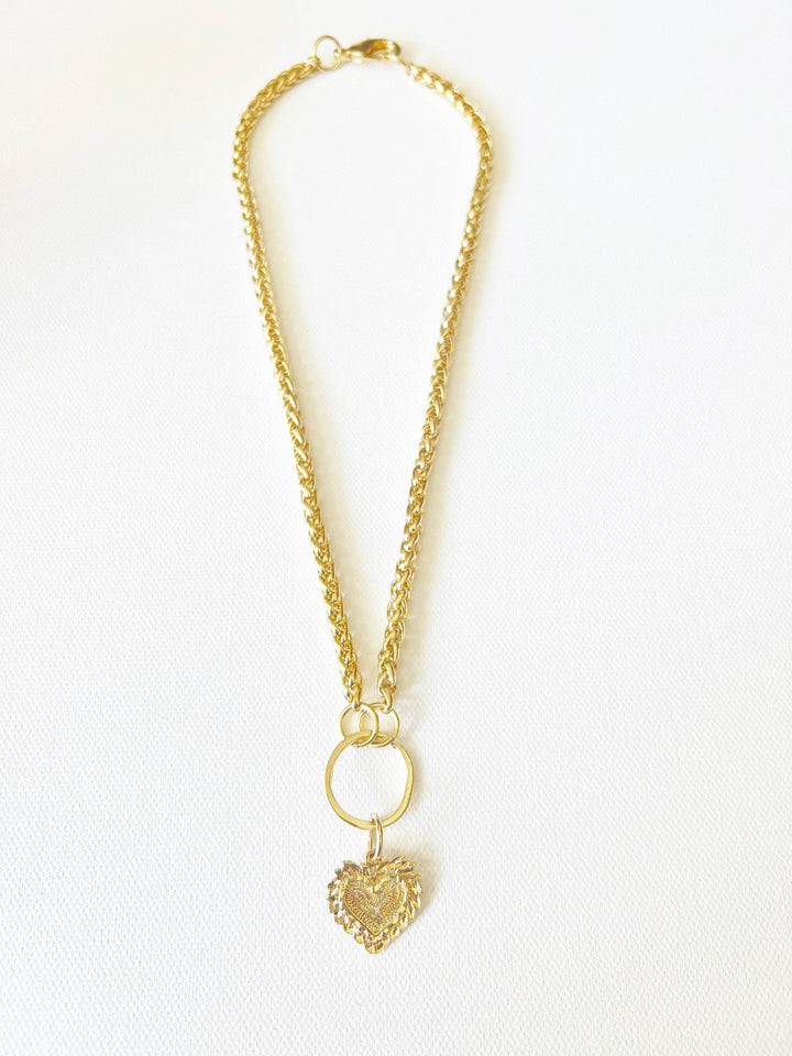 The Gold Heart Charm Necklace - obligato