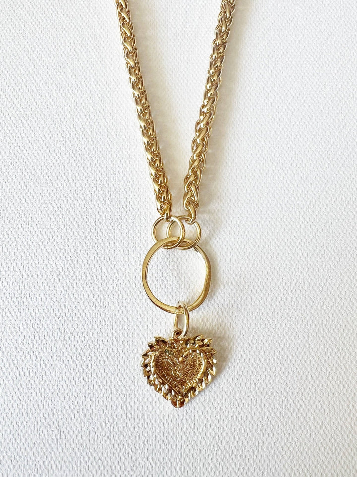 The Gold Heart Charm Necklace - obligato
