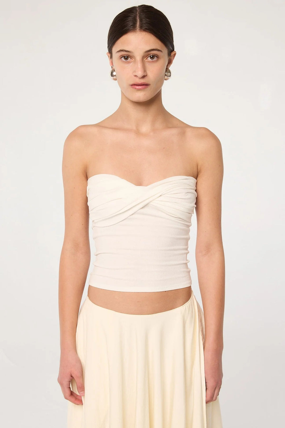 The Izzy Tube Top in White - obligato