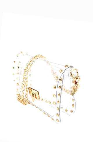 The Jackie Gamday Bag in Clear/Gold - obligato