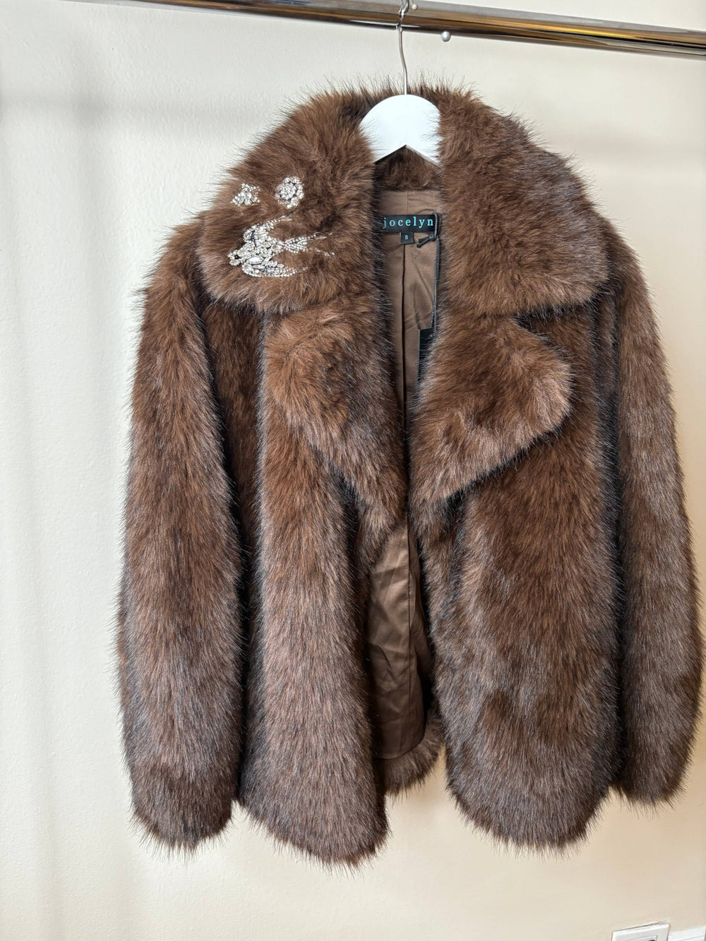 The Kovack Faux Fur Jacket: Chocolate / XS - obligato