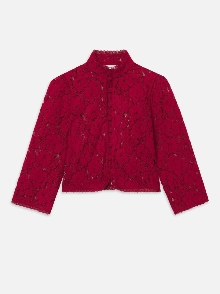 The Lace Blouse in Deep Ruby - obligato
