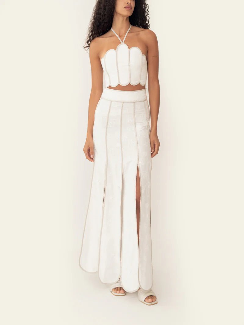 The Lena Top in Ivory Seashells - obligato