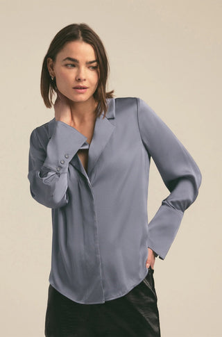 The Lily Top in Dark Slate - obligato