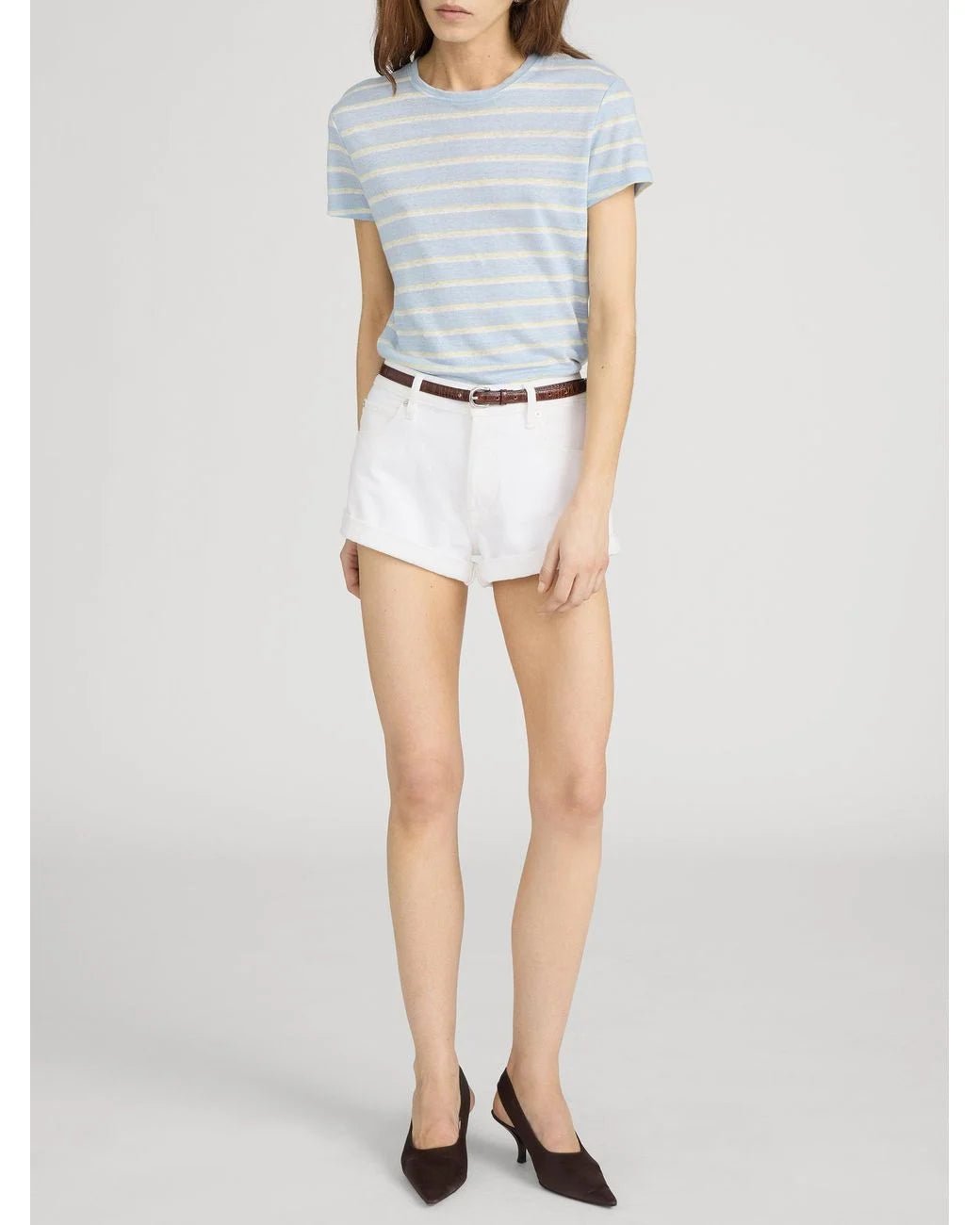 The Linen Blue Tee in Chambray Blue - obligato