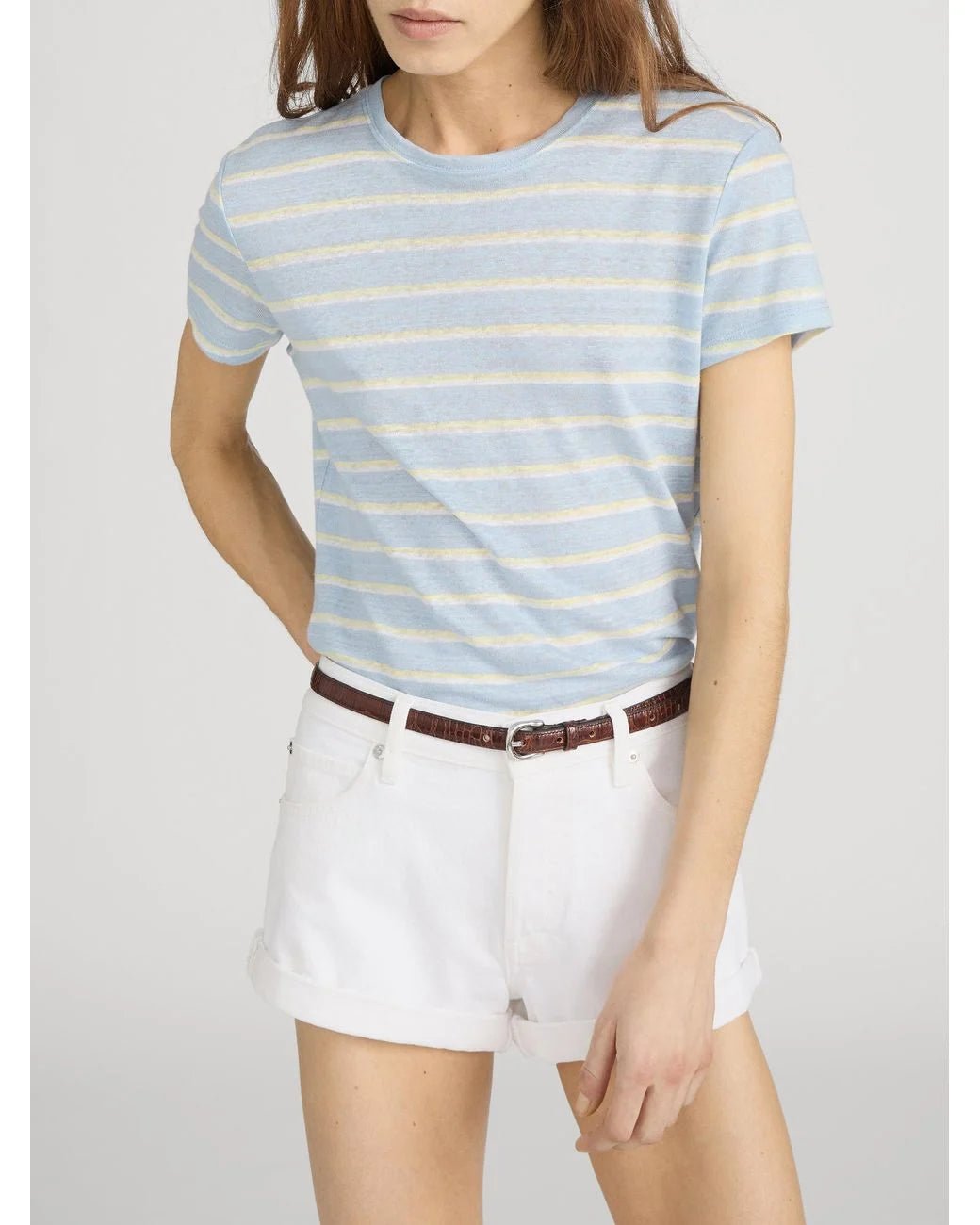 The Linen Blue Tee in Chambray Blue - obligato