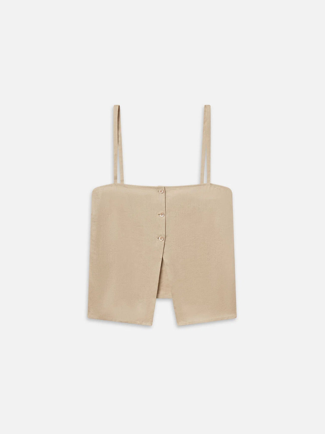 The Linen Button Cami in Flax - obligato