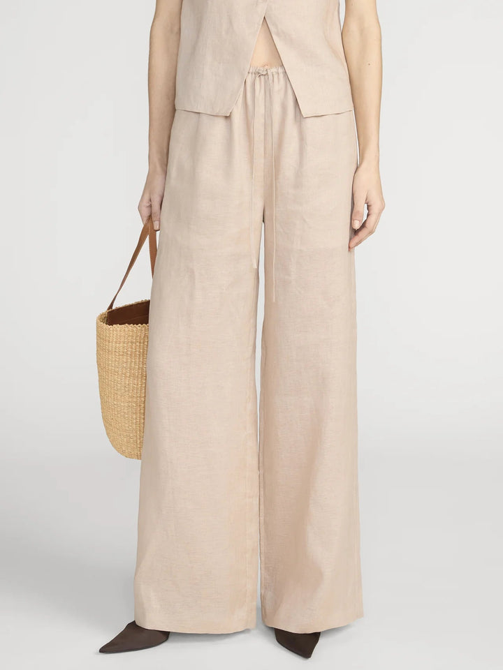 The Linen Lounge Pant in Flax - obligato