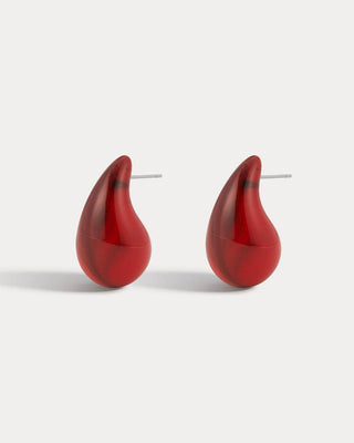 The Lucite Gia Earrings: Brown Tortoise - obligato