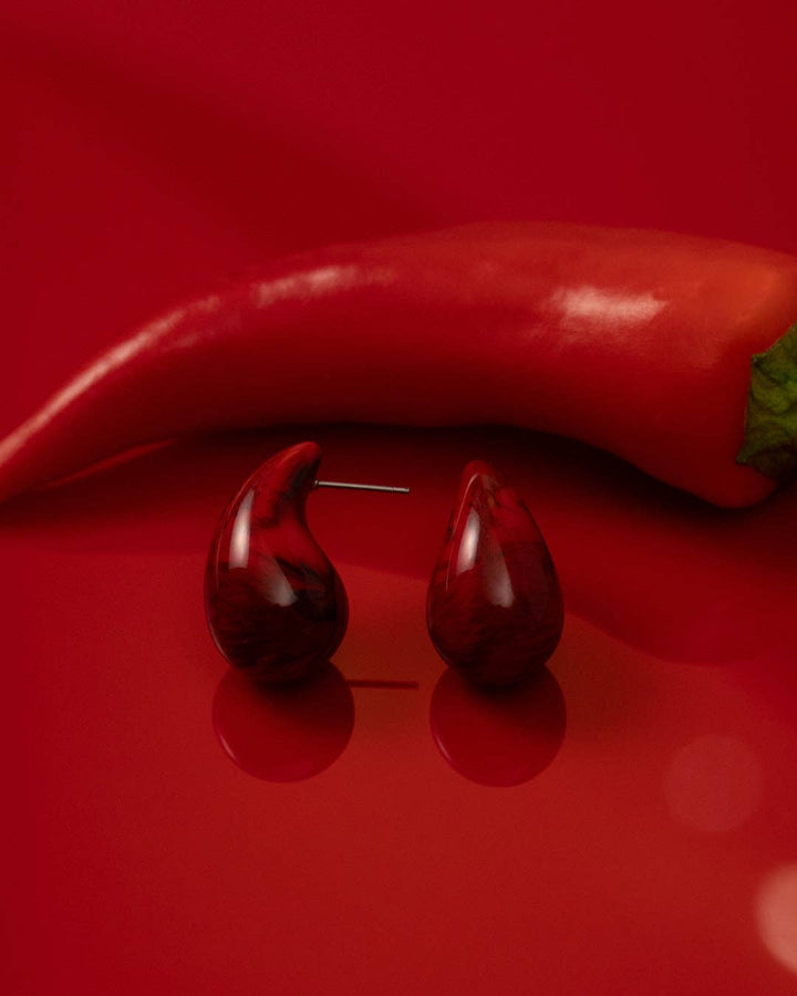 The Lucite Gia Earrings: Brown Tortoise - obligato