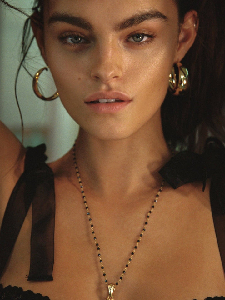 The Luna Hoop Earrings: Gold / One Size / Hoops - obligato