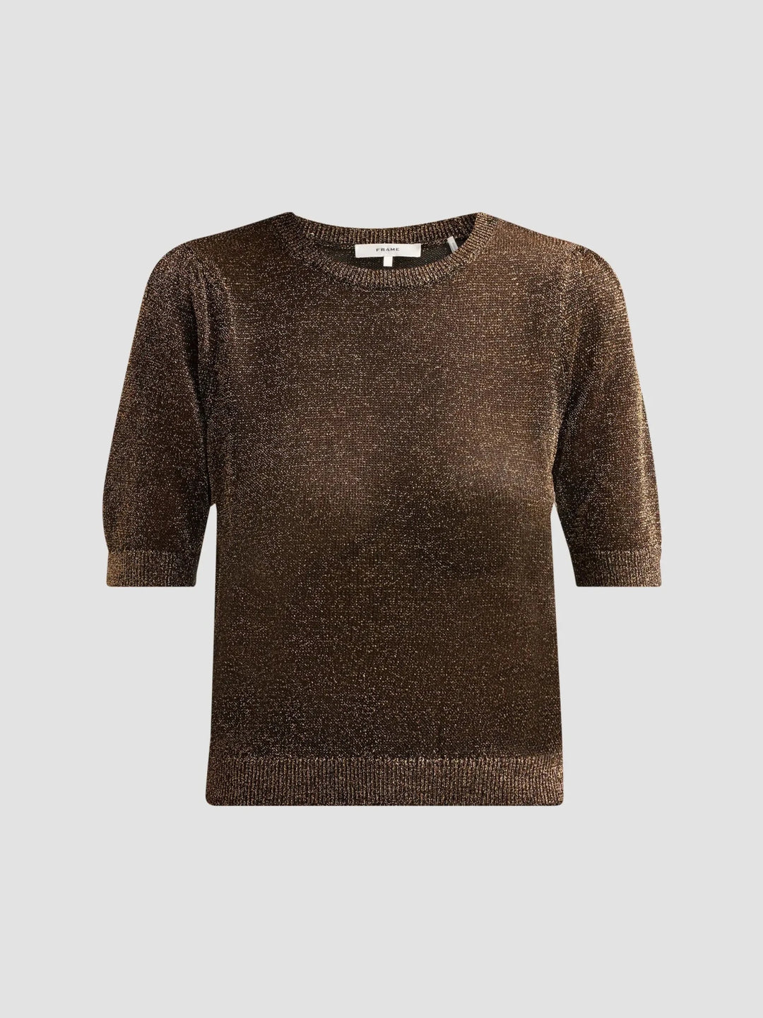 The Lurex Gathered Sweater in Gold Dark - obligato