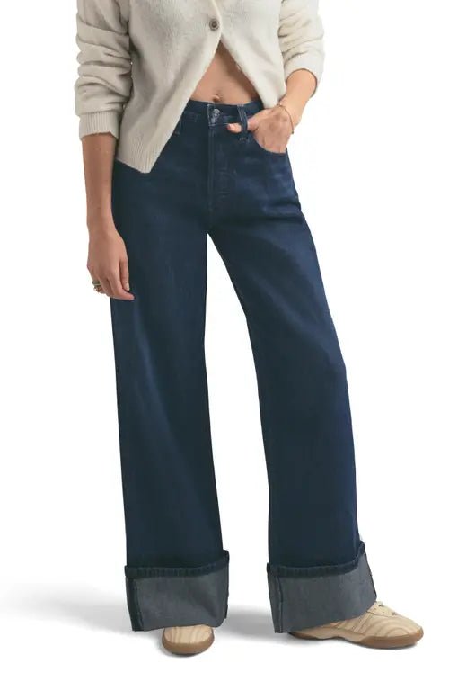 The Masha Cuffed High Waist Wide Leg Jeans - obligato