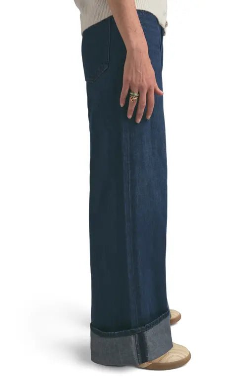 The Masha Cuffed High Waist Wide Leg Jeans - obligato