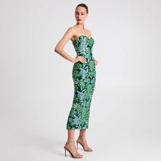 The Monique Dress in Emerald Floral - obligato