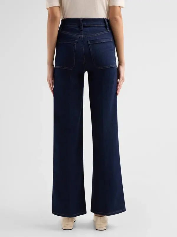 The Pearl Slim Palazzo Jeans in Rinse - obligato