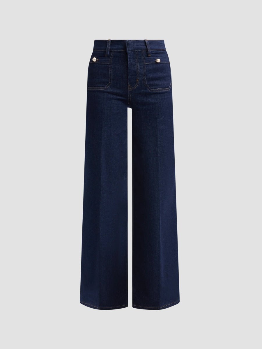 The Pearl Slim Palazzo Jeans in Rinse - obligato