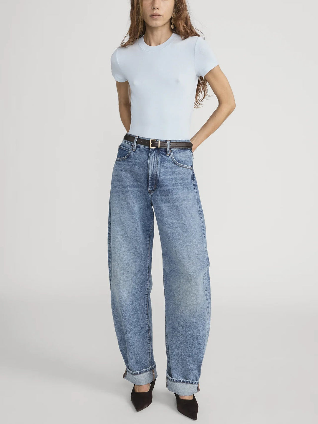 The Rib Baby Tee in Sky Blue - obligato