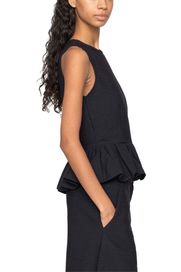 The Roni Boat Neck Top in Black - obligato