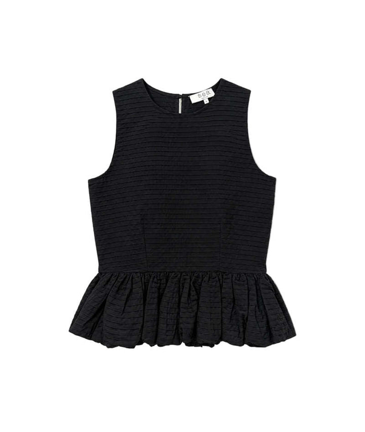 The Roni Boat Neck Top in Black - obligato