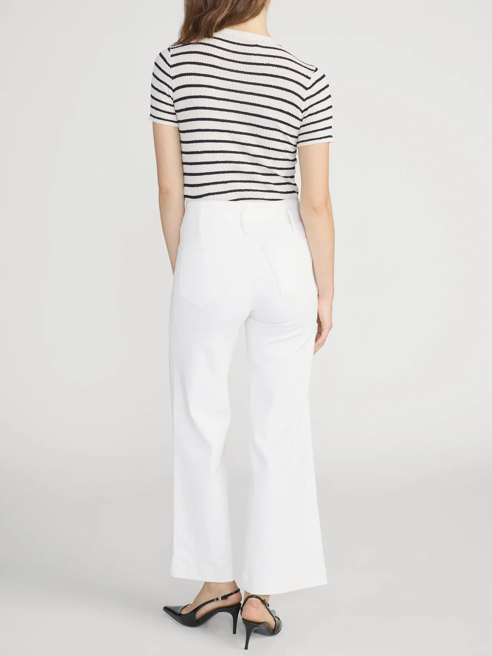 The Seamed Wide Trouser in Au Natural Clean - obligato