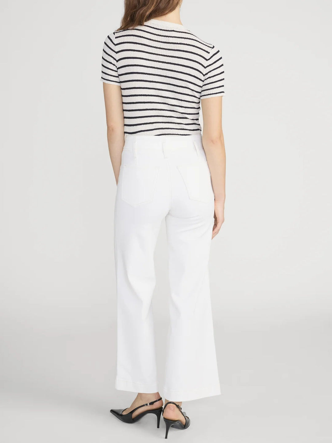 The Seamed Wide Trouser in Au Natural Clean - obligato