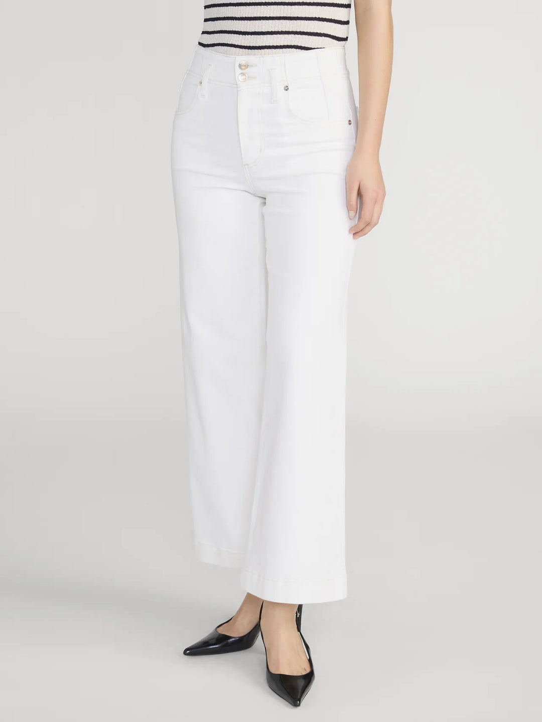 The Seamed Wide Trouser in Au Natural Clean - obligato
