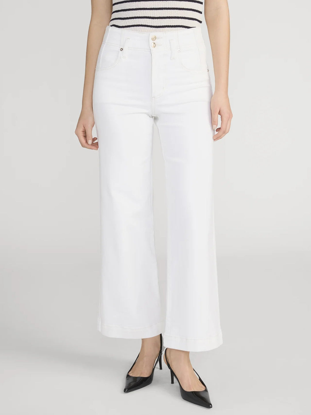 The Seamed Wide Trouser in Au Natural Clean - obligato