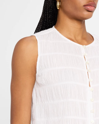 The Smocked Tank in White - obligato