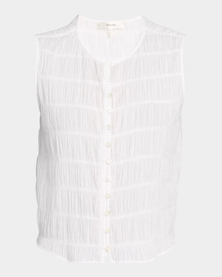 The Smocked Tank in White - obligato