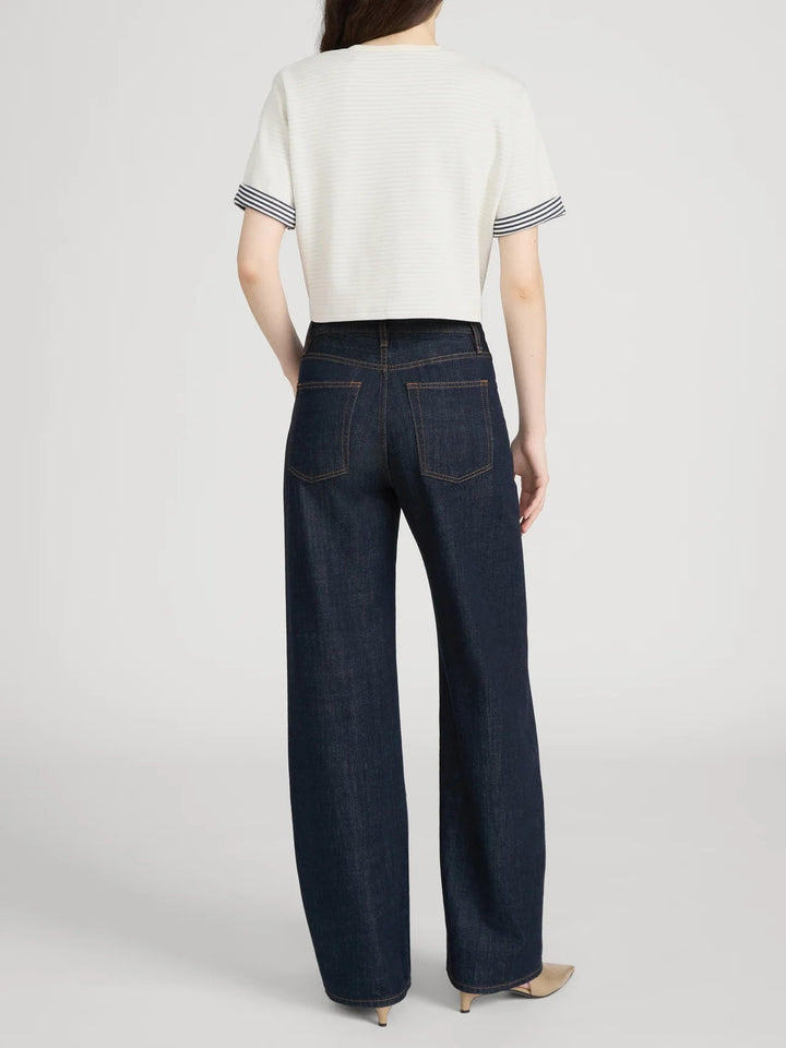 THE STRIPE CUFF TOP / CREAM MULTI - obligato