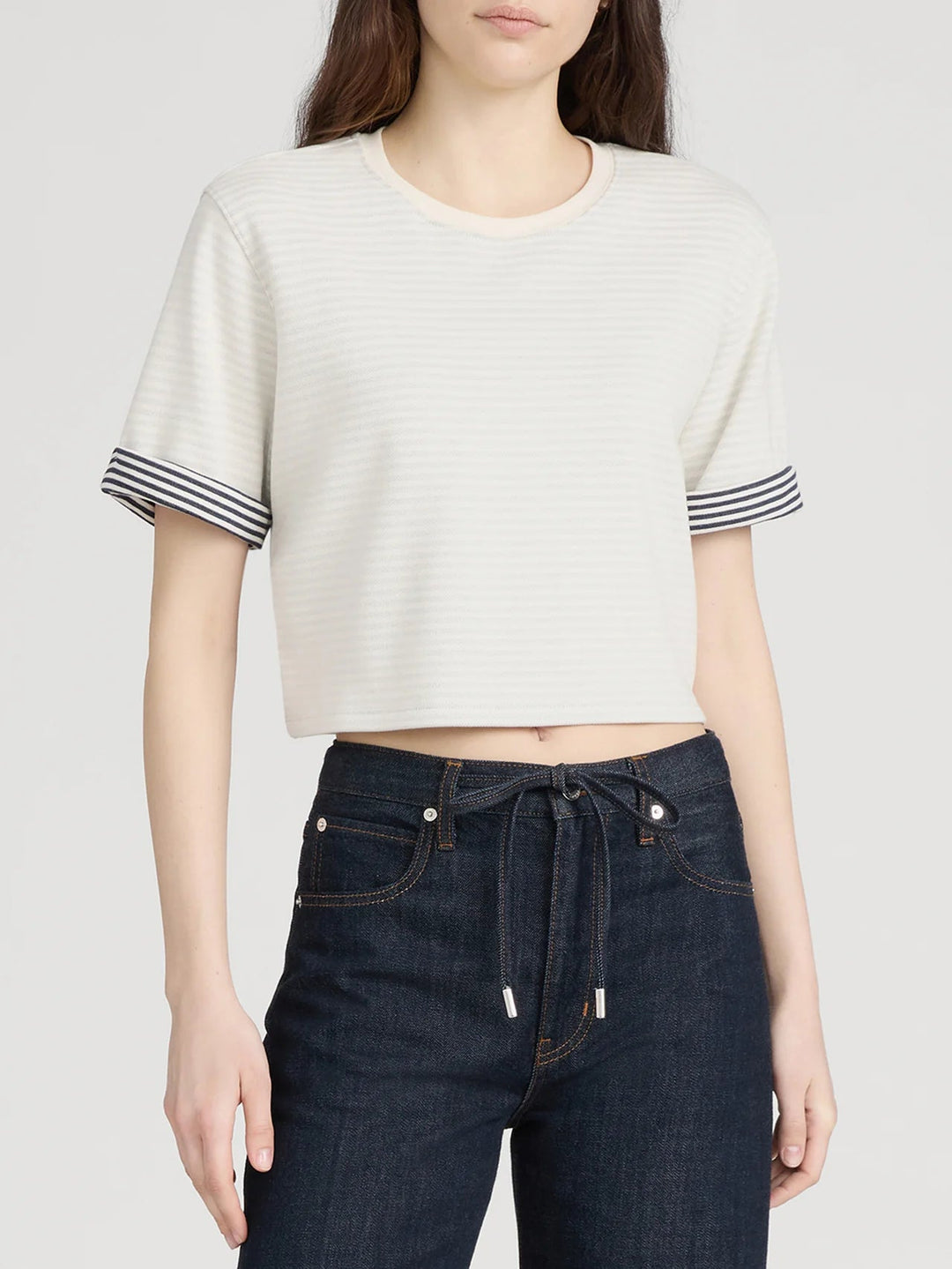 THE STRIPE CUFF TOP / CREAM MULTI - obligato