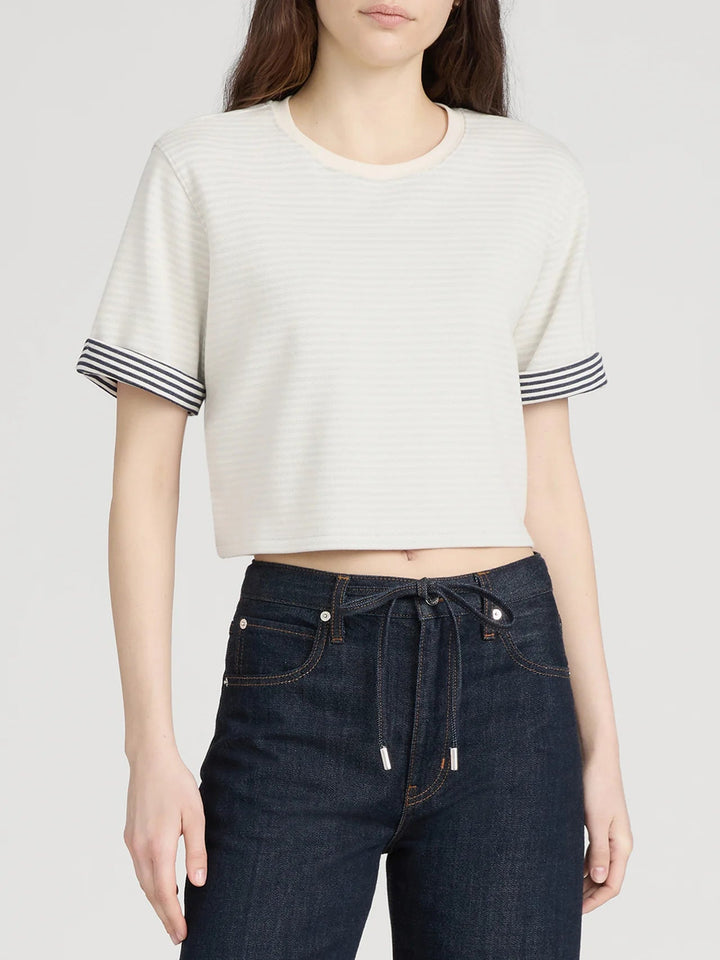 THE STRIPE CUFF TOP / CREAM MULTI - obligato
