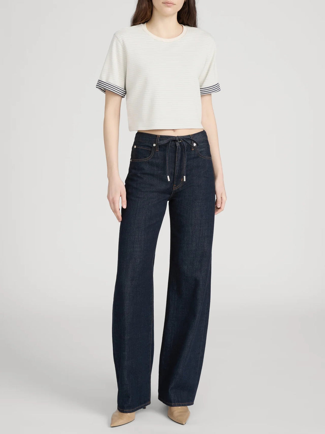 THE STRIPE CUFF TOP / CREAM MULTI - obligato