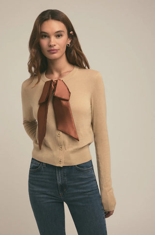 The Take a Bow Cardigan - Warm Sand - obligato