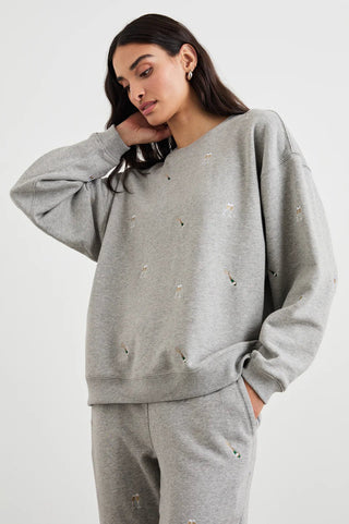 The Varsity Sweatshirt Champagne Embroidery - obligato